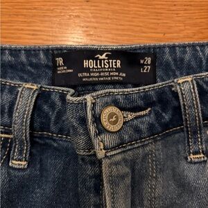 Hollister Womens Patchwork Ultra High rise mom jeans